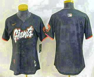 Women%27s San Francisco Giants Blank Black 2025 City Connect Limited Jersey